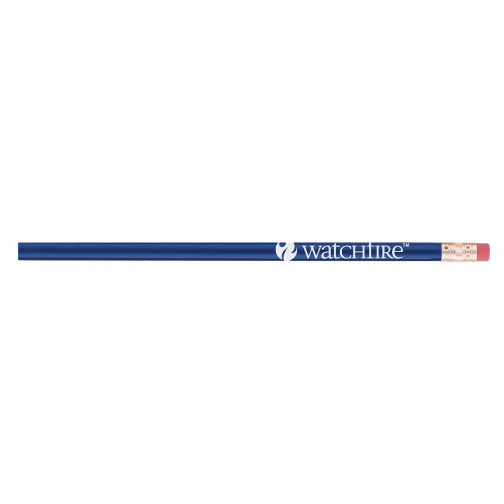 Custom Imprinted International #2 Pencil (Royal Blue)