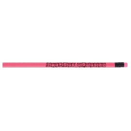 Logo Branded Tropicolor #2 Pencil w/Matching Eraser (Flamingo Pink)  Logo Branded Tropicolor #2 Pencil w/Matching Eraser (Flamingo Pink)