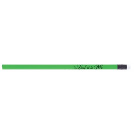 Neon #2 Pencil with White Eraser (Kiwi Green) Custom Imprinted