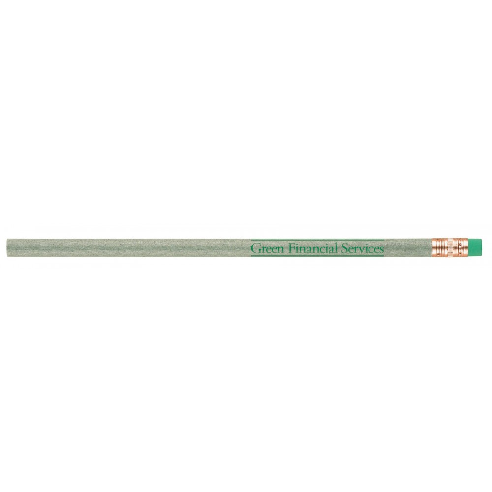 Made In USA Encore Recycled Pencil (Currency Green) Custom Imprinted Made In USA Encore Recycled Pencil (Currency Green) Custom Imprinted