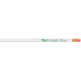 Abert Special Round #2 Pencil (White/Red Eraser) Logo Branded