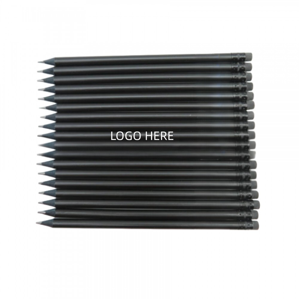 Black Wood Pencil Logo Branded
