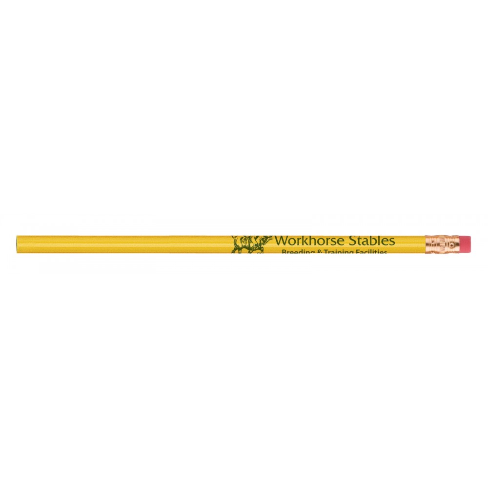 Custom Printed Workhorse #2 Pencil - Yellow