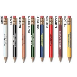 Round Golf Pencil w/ Eraser Logo Branded