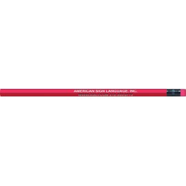 Neon Pink Hexagon Pencils Custom Printed  Neon Pink Hexagon Pencils Custom Printed