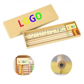 8 in 1 Stationary Set Pencils Ruler Eraser Sharpener Logo Branded