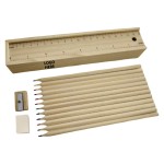 12-Color Pencil Box Set w/ Sharpener & Eraser Custom Printed
