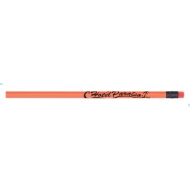 Unicorn #2 Pencil w/Matching Eraser (Neon Orange) Custom Imprinted  Unicorn #2 Pencil w/Matching Eraser (Neon Orange) Custom Imprinted