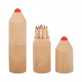 Logo Branded Crayon Shaped Coloured Pencil Set