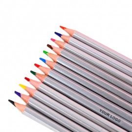 Logo Branded 12 Colors Pencils Set  Logo Branded 12 Colors Pencils Set