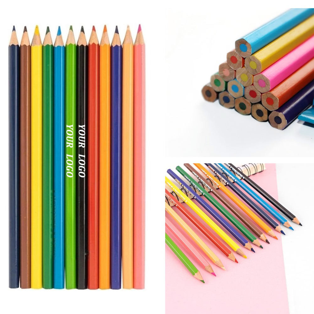 Hexagon Color Pencil Custom Imprinted Hexagon Color Pencil Custom Imprinted