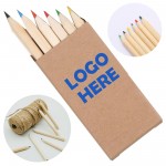 Logo Branded 3.5 Inch 6 Colors Pencils Set