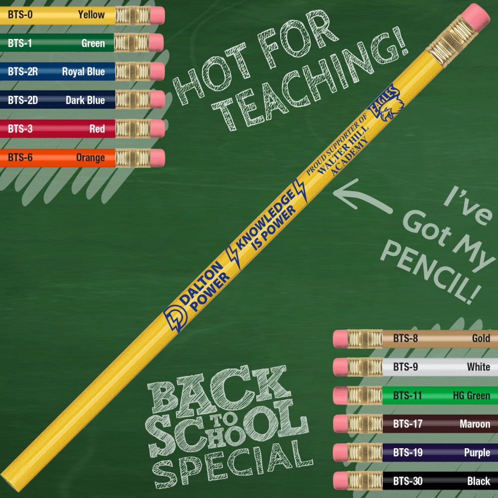 Back To School Promotion Pencil Logo Branded Back To School Promotion Pencil Logo Branded