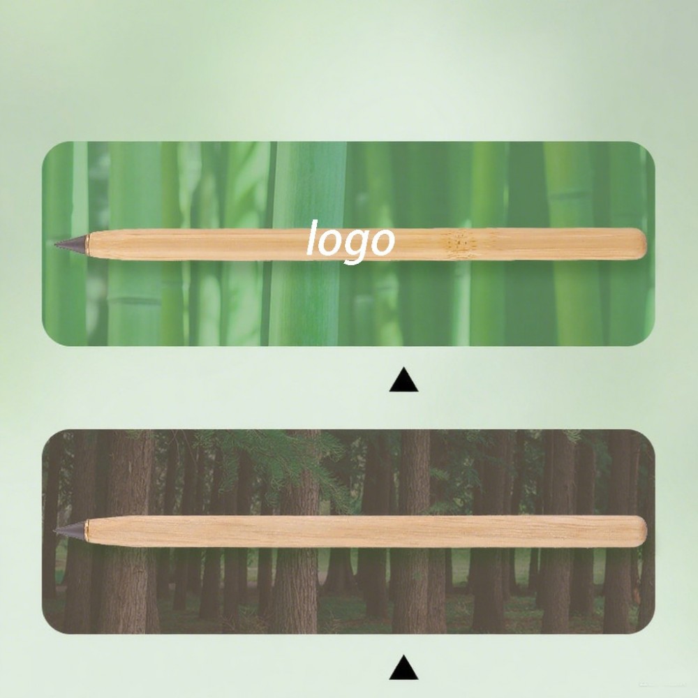 Custom Imprinted Bamboo Wood Eternal Pencil Custom Imprinted Bamboo Wood Eternal Pencil