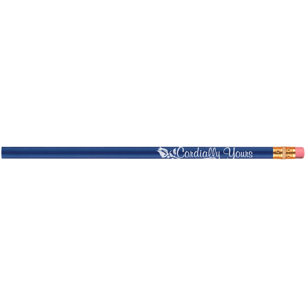 Abert Special Round #2 Pencil (Royal Blue/Red Eraser) Custom Imprinted