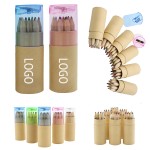 12 - Piece Colored Pencil and Sharpener Set Logo Branded