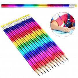 Custom Printed Rainbow Colorful Wooden Pencils