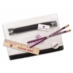 Clear Translucent Pouch School Kit (2 Pencils, 6" Ruler, Eraser, Sharpener) Custom Printed