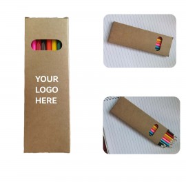 Logo Branded Pencils - Colored Wooden / Kraft Box