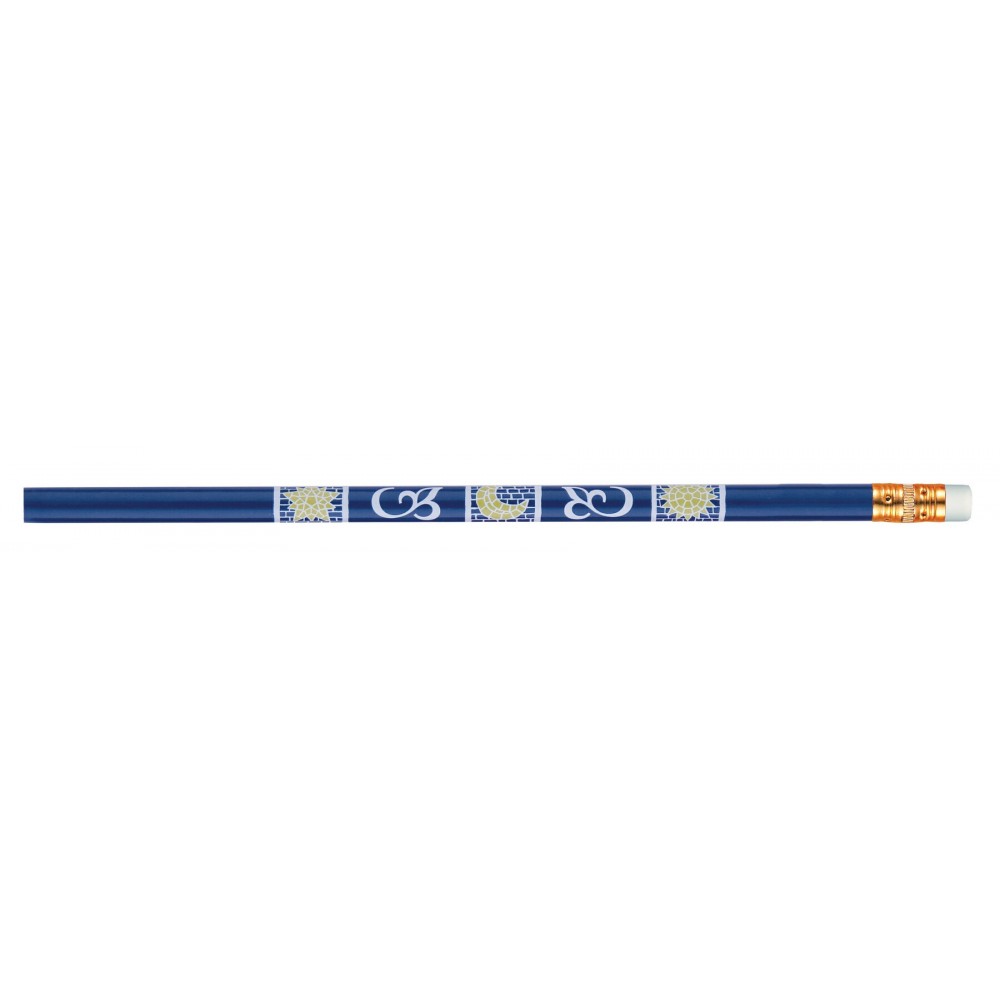 Logo Branded Abert Special Round #2 Pencil (Royal Blue/White Eraser)