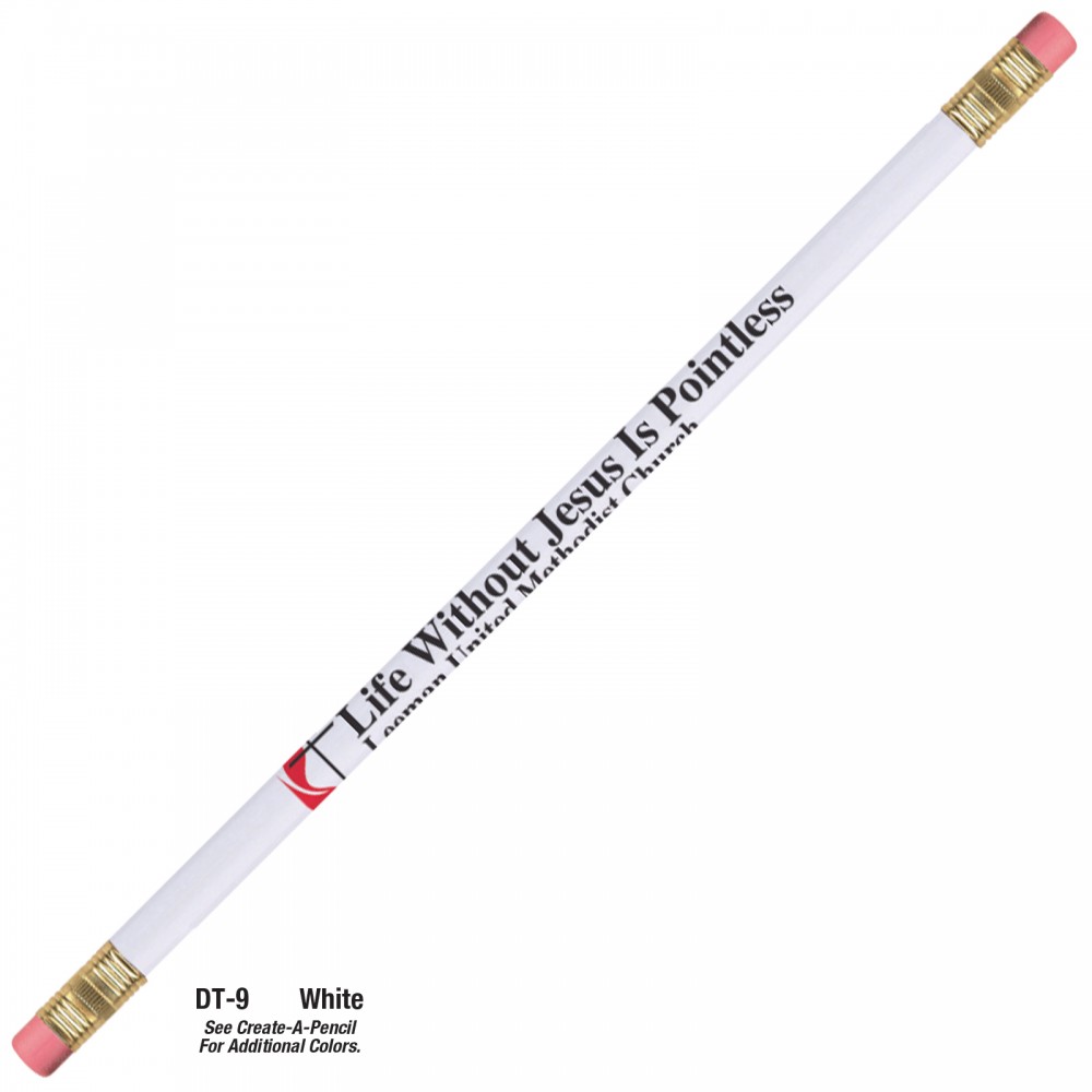White Double Tipped #2 Pencil Logo Branded