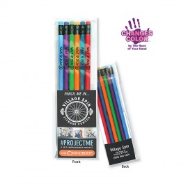 Create-A-Pack Pencil Set of 6 - Mood Pencil W/ Colored Eraser Custom Imprinted