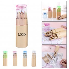 12-Color Water-Soluble Colored Pencils Custom Printed