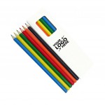Logo Branded 6 Color Wooden Pencil Set in Box