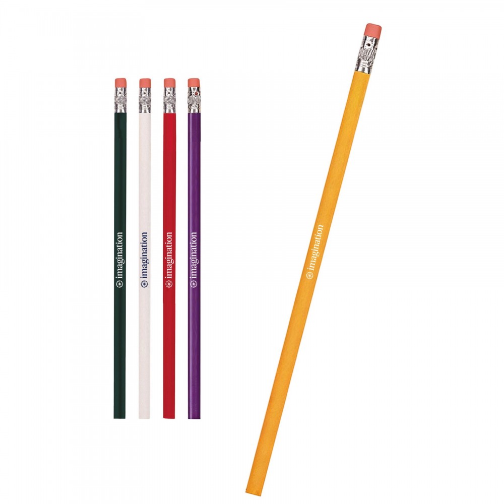 Custom Printed Round Wood Pencil Logo Branded