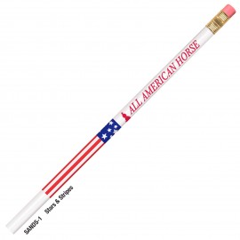 Stars and Stripes Patriotic Pencil with Logo