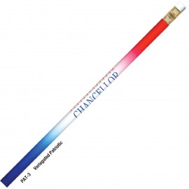 Logo Branded Patriotic Stars and Stripes #2 Pencil (Variegated Red, White, and Blue)  Logo Branded Patriotic Stars and Stripes #2 Pencil (Variegated Red, White, and Blue)