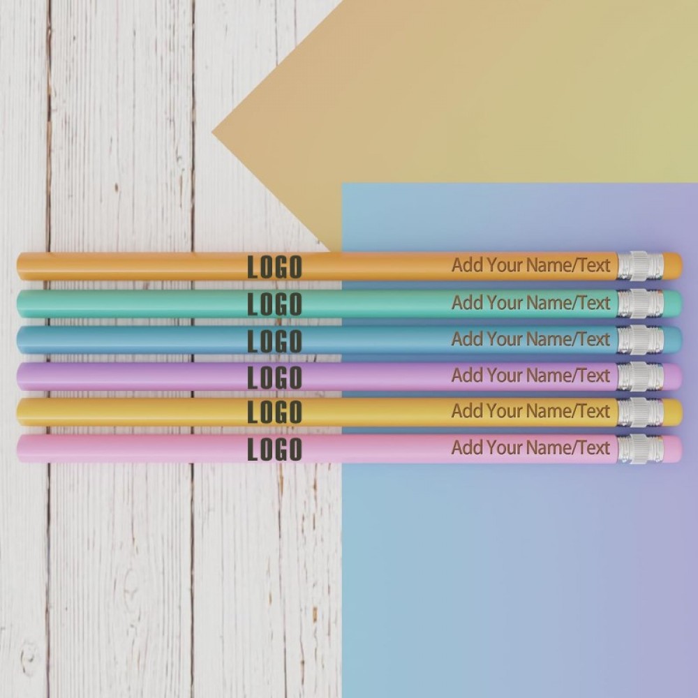 Custom Engraved Personalized Wooden Pencils LOW MOQ Logo Branded Custom Engraved Personalized Wooden Pencils LOW MOQ Logo Branded