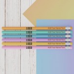 Custom Engraved Personalized Wooden Pencils LOW MOQ Logo Branded