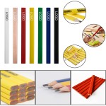7-Inch Flat HB Carpenter Pencil Custom Printed