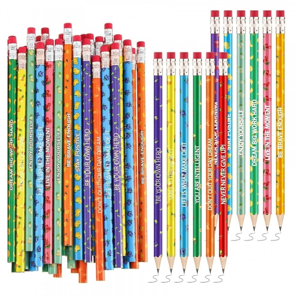 Custom Printed Motivational Wooden Pencil Logo Branded