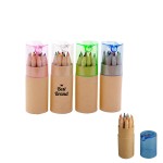 12 Colors Pencils with Sharpener Logo Branded