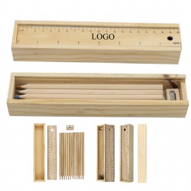 Eco-Friendly 12-Color Wooden Pencil Set Logo Branded