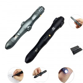 Logo Branded 4 In 1 Fidget Spinner Tactical Pen W/ Led Lights