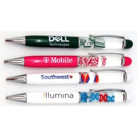 Custom Imprinted Superior Metal Twist Pen w/Custom 3D Molded Floaters