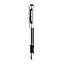 Custom Imprinted Cambridge-I Satin Chrome/Gun Metal Pen, Ballpoint pen