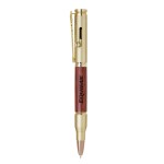 Borgue Bolt Action Wood & Brass Pen Logo Branded
