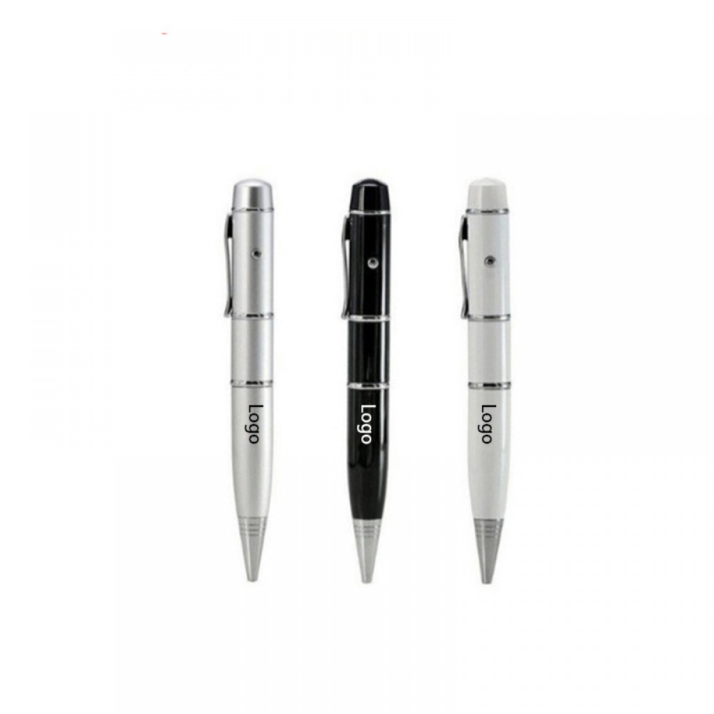 Custom Engraved 3 in 1 Metal Ball Pen Laser Pointer and USB Flash Drive