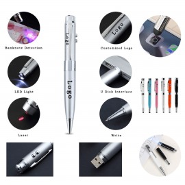 Stylus With 4GB Flash Memory And 6 Functions Custom Imprinted