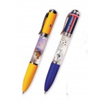 Custom Imprinted 7 Color Floating LED Pen / Liquid Middle / Floating Panel