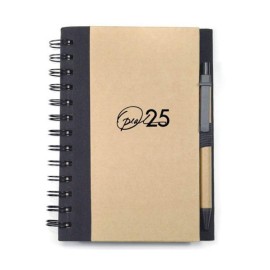 Logo Branded Spiral Bound Notebook & Harvest Pen