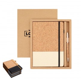 Custom Imprinted A5 Cork Notebook Kraft Paper Pen Set  Custom Imprinted A5 Cork Notebook Kraft Paper Pen Set