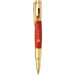 Logo Branded Bullet Brass Push-Lock Ballpoint Pen