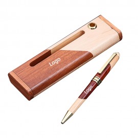 Sandalwood Ballpoint Pen Set Logo Branded  Sandalwood Ballpoint Pen Set Logo Branded