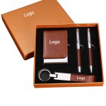 Leather 4-Piece Office Gift Set Custom Engraved
