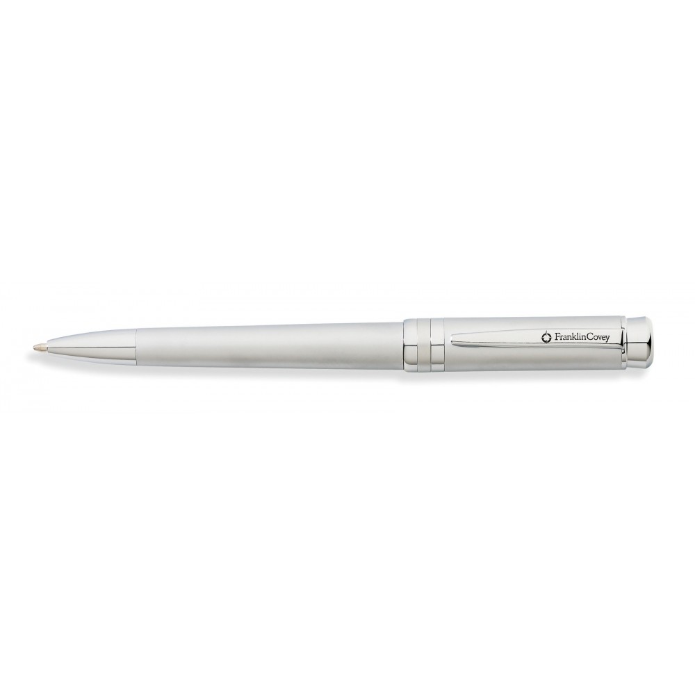 Franklin Covey Freemont Satin Chrome Ballpoint Pen Logo Branded Franklin Covey Freemont Satin Chrome Ballpoint Pen Logo Branded